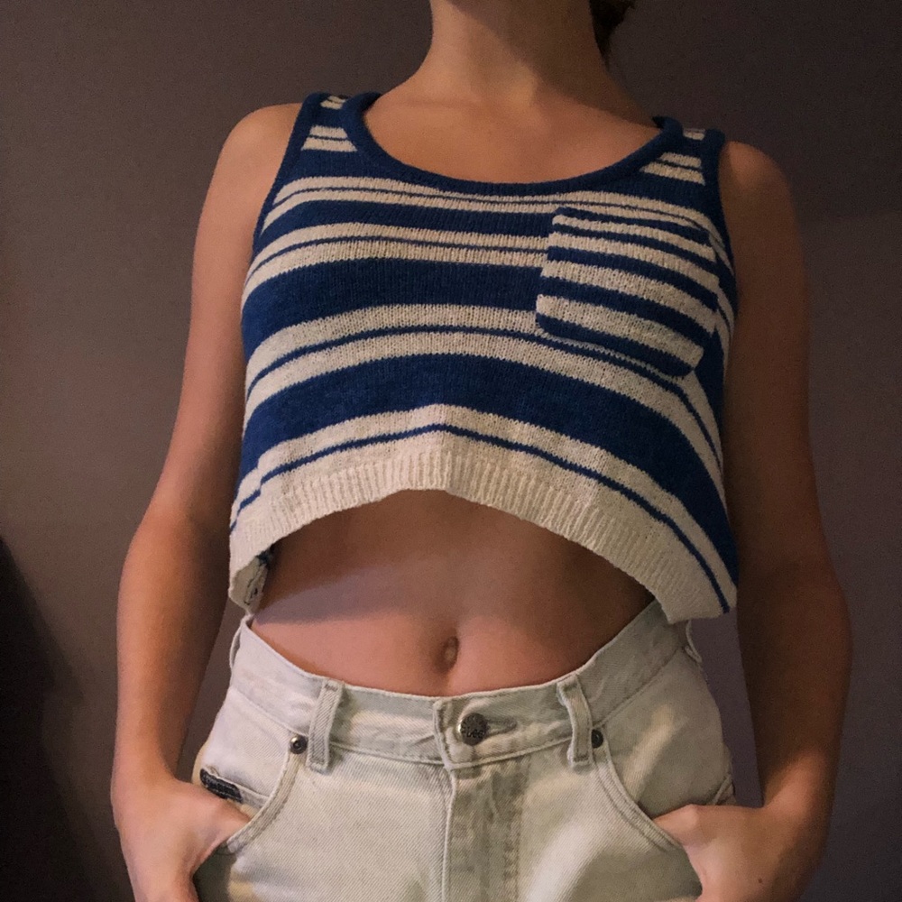 Beachy striped crop top